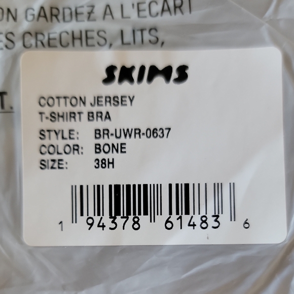 SKIMS T-SHIRT Bra 38H - Picture 3 of 5
